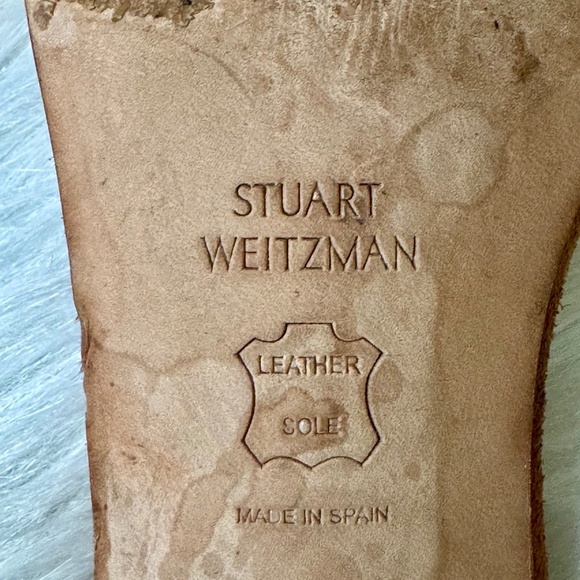 Stuart Weitzman Ankle Wrap Swifty Heels Camel Suede Sandals | Tan Brown Size 10 - Picture 8 of 15